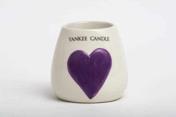 Yankee Candle Painted Hearts Ceramic Samplerhalter/Votivkerzenhalter purple