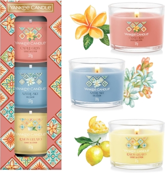 Yankee Candle Geschenkset Hello Italy Collection"3 duftende gefüllte Signature Votivkerzen"