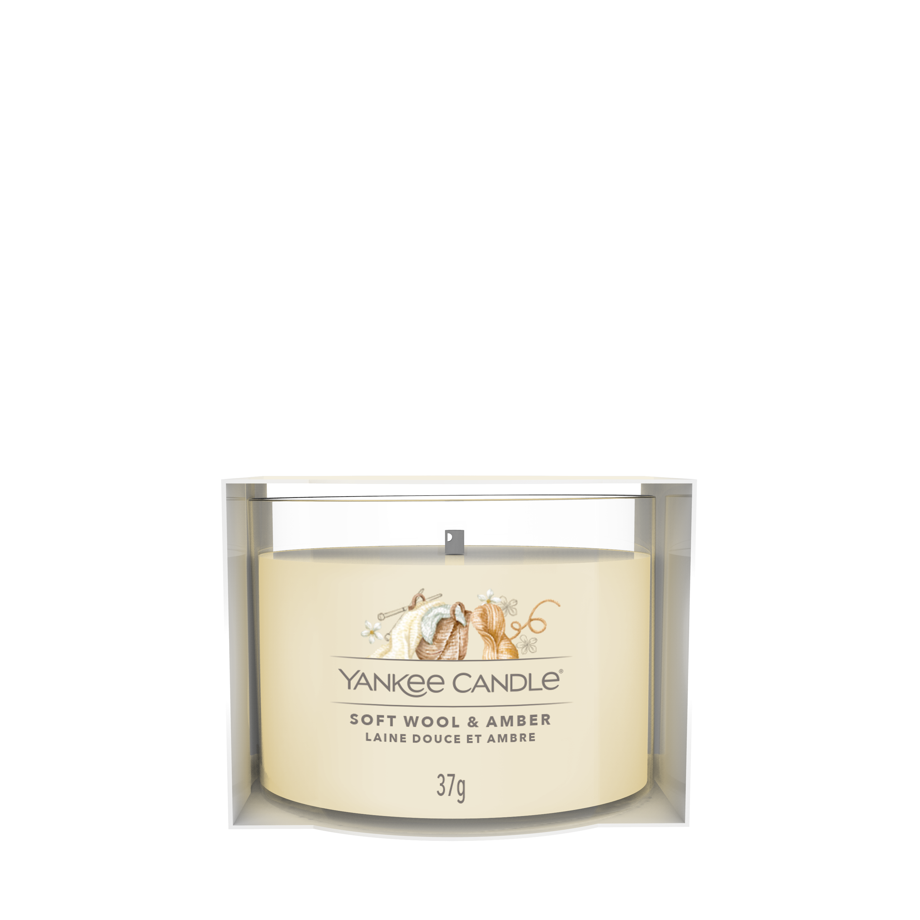 Duftkerzenladen - Yankee Candle Soft Wool & Amber Glasvotivkerze 37g