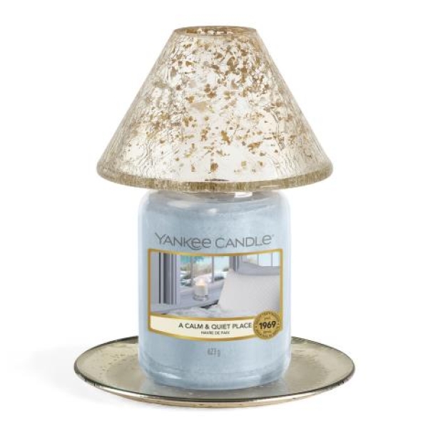 Yankee Candle Kensington Lampenschirm & Kerzenteller für 411 g & 623 g Gläser
