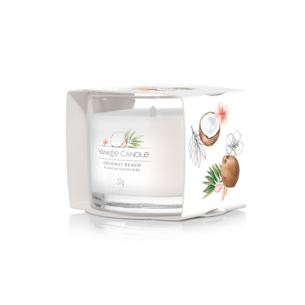 Yankee Candle Coconut Beach Glasvotivkerze 37g