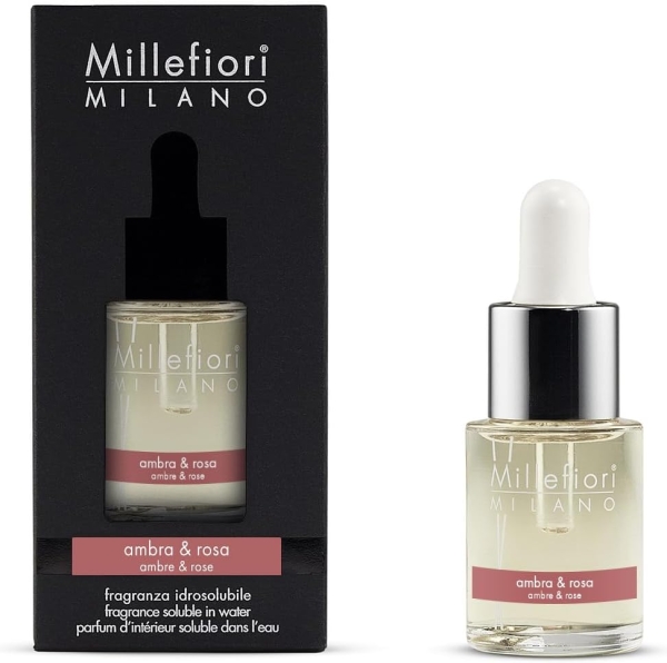 Millefiori Milano wasserlösliches Duftöl 15 ml - Ambra & Rosa Millefiori Milano wasserlösliches Duftöl 15 ml - Ambra & Rosa