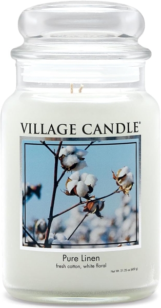 Village Candle Pure Linen 602 g - 2 Docht