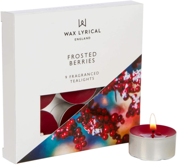 Wax Lyrical - Made in England - Fragranced Teelights Frosted Berries - 9 Stück