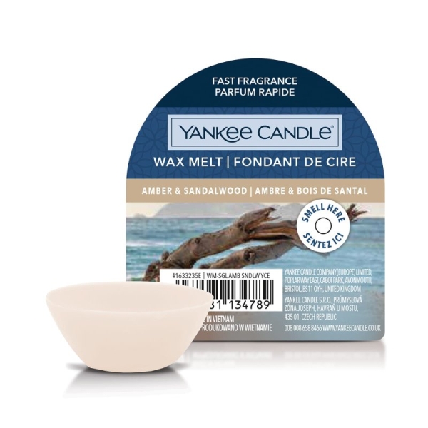 Yankee Candle Amber & Sandalwood Wax Melt 22 g