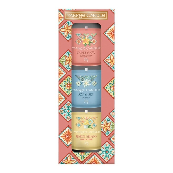 Yankee Candle Geschenkset Hello Italy Collection"3 duftende gefüllte Signature Votivkerzen" Yankee Candle Geschenkset Hello Italy Collection"3 duftende gefüllte Signature Votivkerzen"