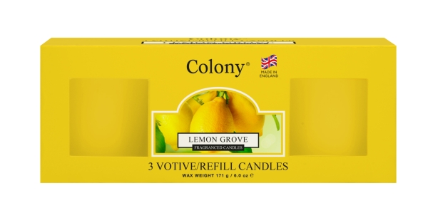 Wax Lyrical - Colony Fragranced 3 Votive Refill Box Lemon Grove