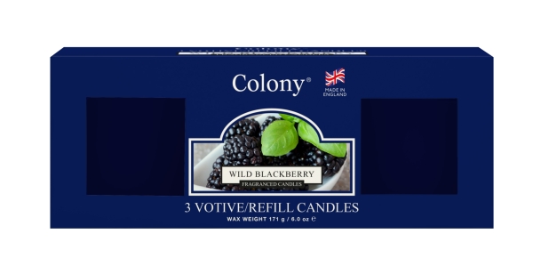 Wax Lyrical - Colony Fragranced 3 Votive Refill Box Wild Blackberry