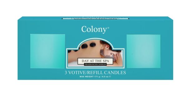 Wax Lyrical - Colony Fragranced 3 Votive Refill Box Day At The Spa