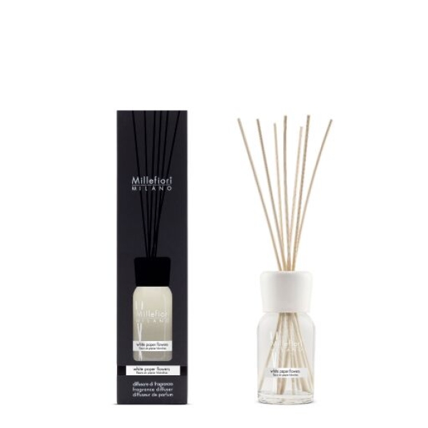 Millefiori Milano Reed Diffuser 100 ml - White Papers Flowers Millefiori Milano Reed Diffuser 100 ml - White Papers Flowers