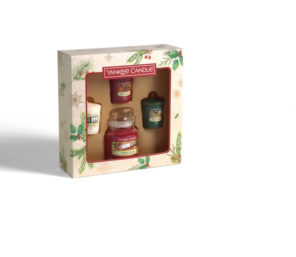 Yankee Candle Geschenkset Christmas Magical "1 kleines Jar & 3 Votive"
