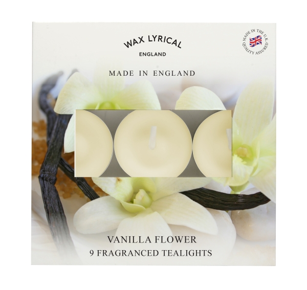 Wax Lyrical - Made in England - Fragranced Teelights Vanilla Flower - 9 Stück