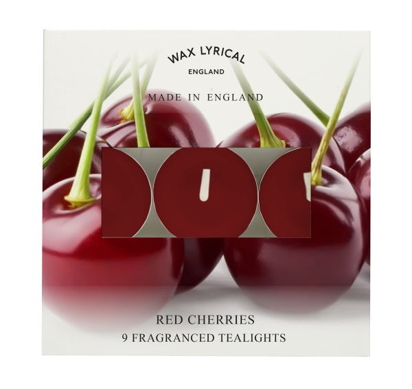 Wax Lyrical - Made in England - Fragranced Teelights Red Cherries - 9 Stück