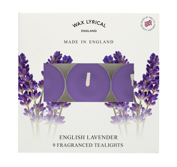 Wax Lyrical - Made in England - Fragranced Teelights English Lavender - 9 Stück