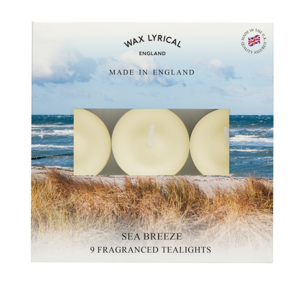 Wax Lyrical - Made in England - Fragranced Teelights Sea Breeze - 9 Stück