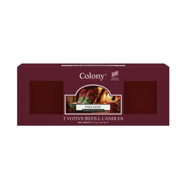 Wax Lyrical - Colony Fragranced 3 Votive Refill Box Fireside Wax Lyrical - Colony Fragranced 3 Votive Refill Box Fireside